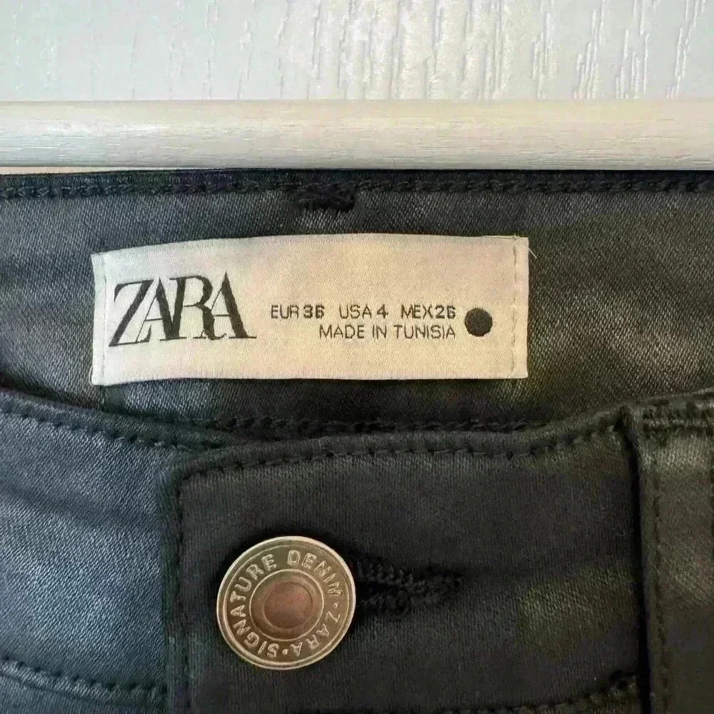 Zara women’s 4 black The Dreed Flare Pants high waist cropped NWT casual career - Picture 9 of 12